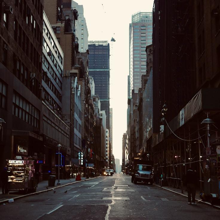 City skyline in Madrid, Spain